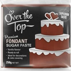 Party Animal Direct Cake Making Supplies Over The Top Warm Brown Fondant 250g