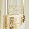 Party Animal Direct GOLD ACRYLIC HAPPY BIRTHDAY CAKE TOPPER