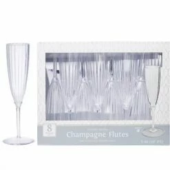 Party Animal Direct Eco Range CHAMPAGNE FLUTES - 8PACK