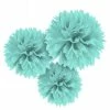 Party Animal Direct Pastel Mint Green MINT GREEN TISSUE PAPER POM POM BALLS (PACK OF 3)