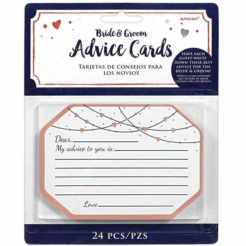 Party Animal Direct BRIDE & GROOM ADVICE CARDS Bridal Shower / Bride To Be