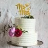 Party Animal Direct MR & MRS GOLD METAL CAKE TOPPER Anniversary/Weddings