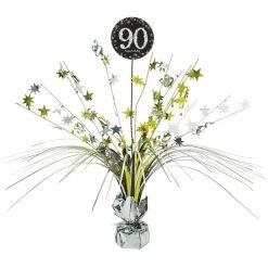 Party Animal Direct SPARKLING CELEBRATION 90TH BIRTHDAY FOIL SPRAY CENTREPIECE