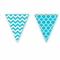Party Animal Direct BLUE & WHITE PENNANT BANNER