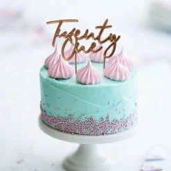 Party Animal Direct 21st Birthday TWENTY ONE ROSE GOLD METAL CAKE TOPPER