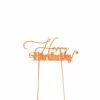Party Animal Direct HAPPY BIRTHDAY ROSE GOLD CAKE TOPPER