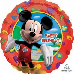 Party Animal Direct Happy Birthday Mickey Mouse Standard Foil Printed Foil Balloons