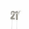 Party Animal Direct 21ST SILVER METAL CAKE TOPPER
