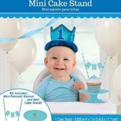 Party Animal Direct BOYS 1ST BIRTHDAY MINI CAKE STAND