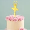 Party Animal Direct GOLD BALLERINA CAKE TOPPER