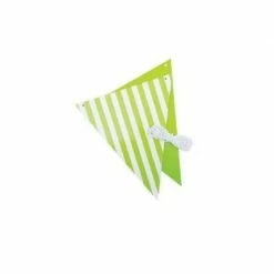 Party Animal Direct Green Stripe Reversible Bunting - 3m