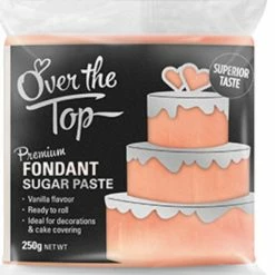 Party Animal Direct Cake Making Supplies Over The Top Peach Fondant 250g