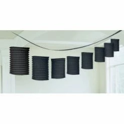 Party Animal Direct PAPER LANTERN GARLAND - BLACK