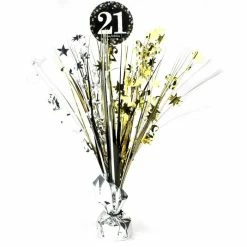 Party Animal Direct 21ST BIRTHDAY FOIL SPRAY CENTREPIECE