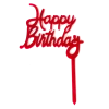 Party Animal Direct PINK ACRYLIC HAPPY BIRTHDAY TOPPER