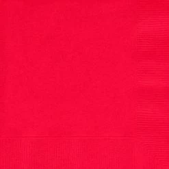 Party Animal Direct Five Star Dinner Napkin 40cm Apple Red 40PK