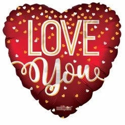 Party Animal Direct Valentines Day “Love You” Heart Standard Foil