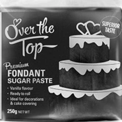 Party Animal Direct Cake Making Supplies Over The Top Black Fondant 250g