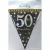 Party Animal Direct SPARKLING CELEBRATION 50TH BIRTHDAY FLAG BANNER