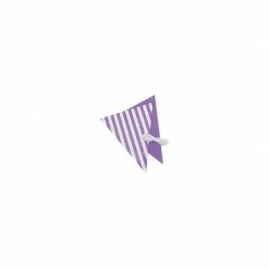 Party Animal Direct Lilac Stripe Reversible Bunting - 3m Purple