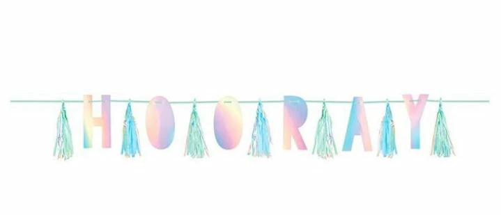 Party Animal Direct Iridescent Hooray Tassel Garland