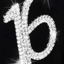 Party Animal Direct 16 DIAMANTÉ CAKE TOPPER