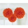 Party Animal Direct ORANGE TISSUE PAPER POM POM BALLS (PACK OF 3)