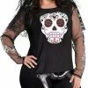Party Animal Direct DAY OF THE DEAD SHIRT - ADULT PLUS XXL