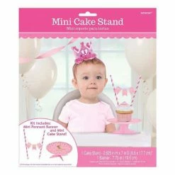 Party Animal Direct GIRLS 1ST BIRTHDAY MINI CAKE STAND