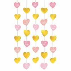Party Animal Direct BABY SHOWER GIRL STRING DECORATIONS (PACK OF 6)