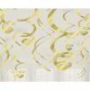 Party Animal Direct GOLD SWIRL DECORATIONS (PACK OF 12)