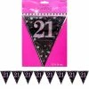 Party Animal Direct PINK CELEBRATION 21ST BIRTHDAY FLAG BANNER