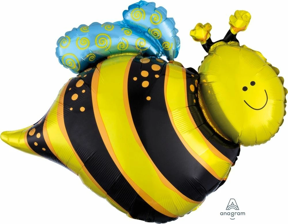 Party Animal Direct Happy Bee Supershape Foil Balloon