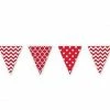 Party Animal Direct RED & WHITE PENNANT BANNER