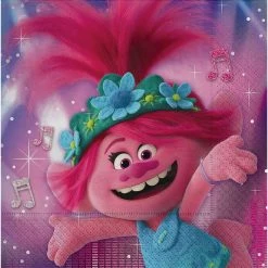Party Animal Direct TROLLS WORLD TOUR LARGE NAPKINS / SERVIETTES (PACK OF 16)