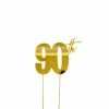 Party Animal Direct 90TH GOLD CAKE TOPPER