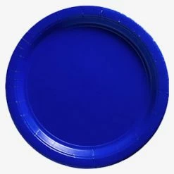 Party Animal Direct State Of Origin Bright Royal Blue Round Lunch Paper Plates 23cm 20pk