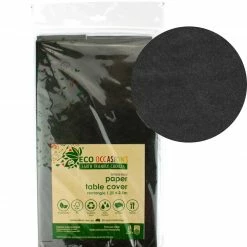 Party Animal Direct BLACK ECO BIODEGRADABLE PAPER TABLECLOTH Table Cloths