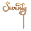 Party Animal Direct SEVENTY ROSE GOLD ACRYLIC CAKE TOPPER