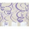 Party Animal Direct PURPLE SWIRL DECORATIONS (PACK OF 12)