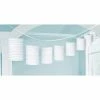 Party Animal Direct PAPER LANTERN GARLAND - WHITE