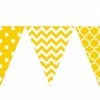 Party Animal Direct YELLOW & WHITE PENNANT BANNER