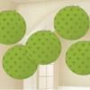 Party Animal Direct MINI PAPER PAPER LANTERNS 5PK - GREEN