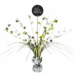 Party Animal Direct HAPPY BIRTHDAY SPARKLING FOIL SPRAY CENTREPIECE