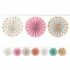 Party Animal Direct PASTEL DOT AND CHEVRON PAPER FAN GARLAND
