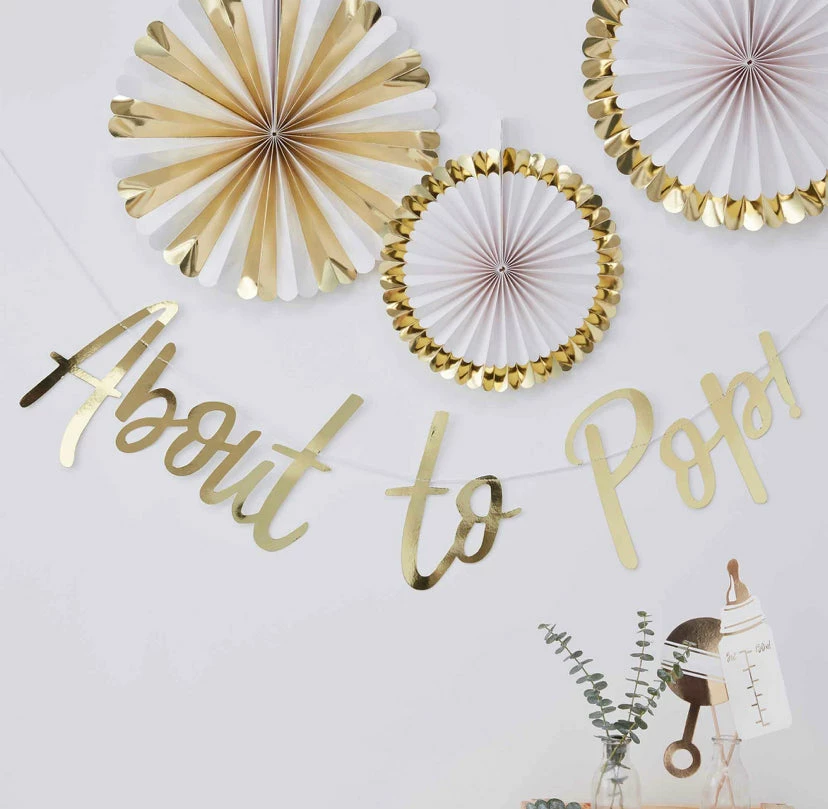 Party Animal Direct GOLD ABOUT TO POP BUNTING