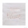 Party Animal Direct Baby Shower BABY IN BLOOM ROSE GOLD FOILED NAPKINS