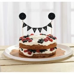 Party Animal Direct Chalkboard Table Banner Paper W/ Wood Pick Kraft Partyware