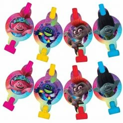 Party Animal Direct TROLLS WORLD TOUR BLOWERS (PACK OF 8)