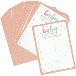 Party Animal Direct BABY SHOWER ALPHABET GAME (PACK OF 24)